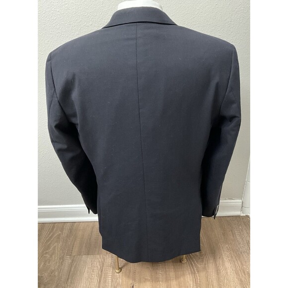 Joseph Jos A Bank Black Wool 2 Button Sport Coat Blazer Mens 44L Slim Fit - Picture 5 of 16